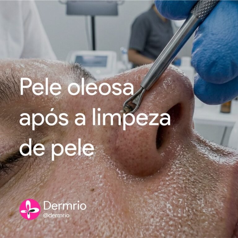 Pele oleosa após a Limpeza de pele